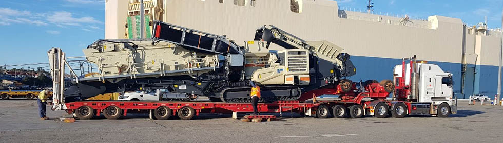 Two road trains from Moorish Transport Services